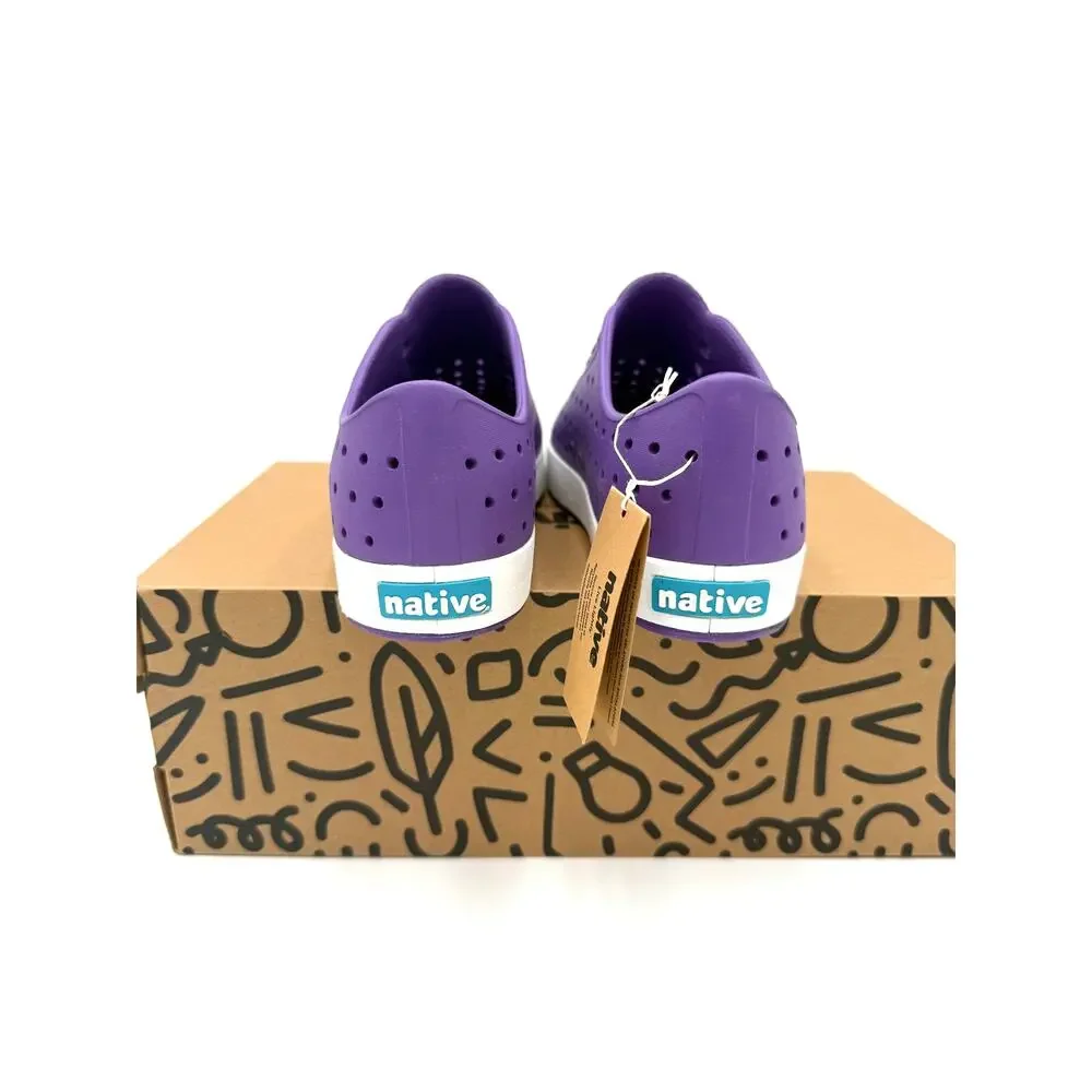 NEW! Native Jefferson Child Shoes - Starfish Purple/Shell White - J3 (big kid 3)
